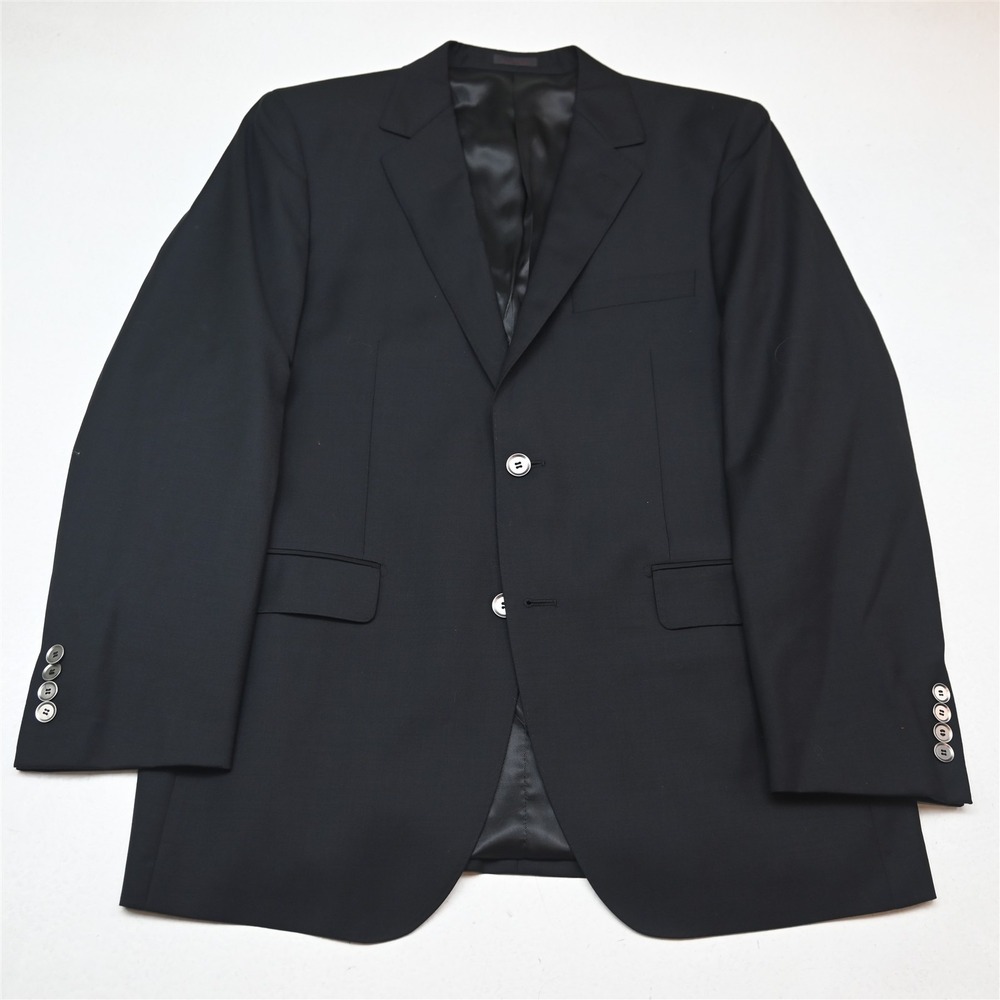 Byron 50R Black 10% Wool Balmoral Soft Shoulder Mens Blazer Jacket Sport Coat